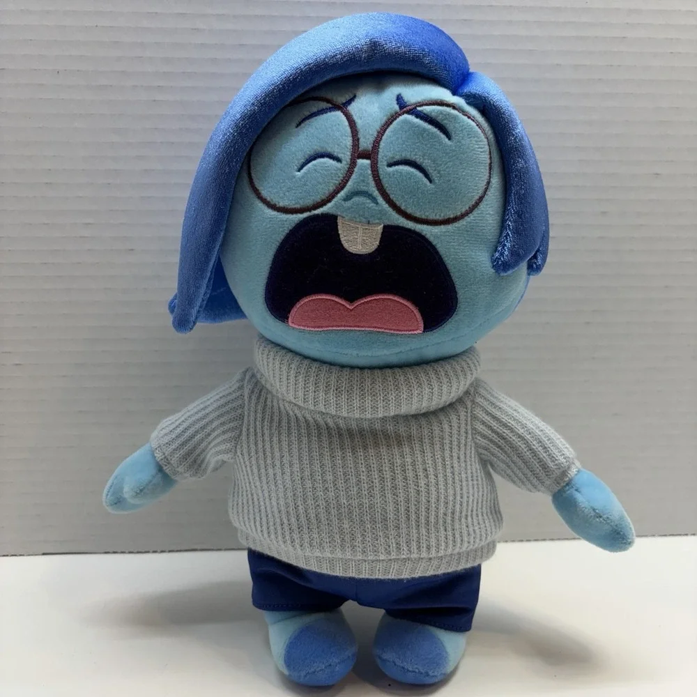 Disney Store Inside Out‎ 2 Movie Plush Plushie Sadness Pixar Blue 11